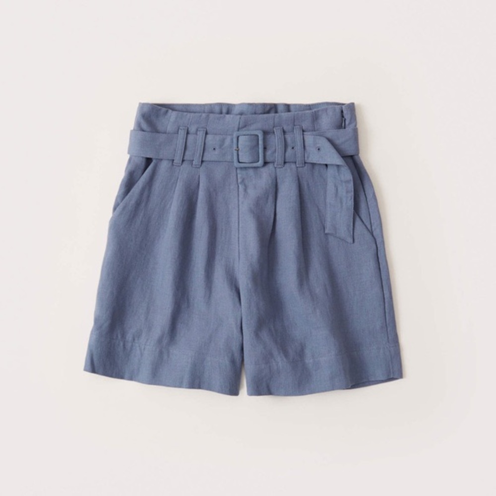 Abercrombie Women's Belted Linen-Blend Shorts